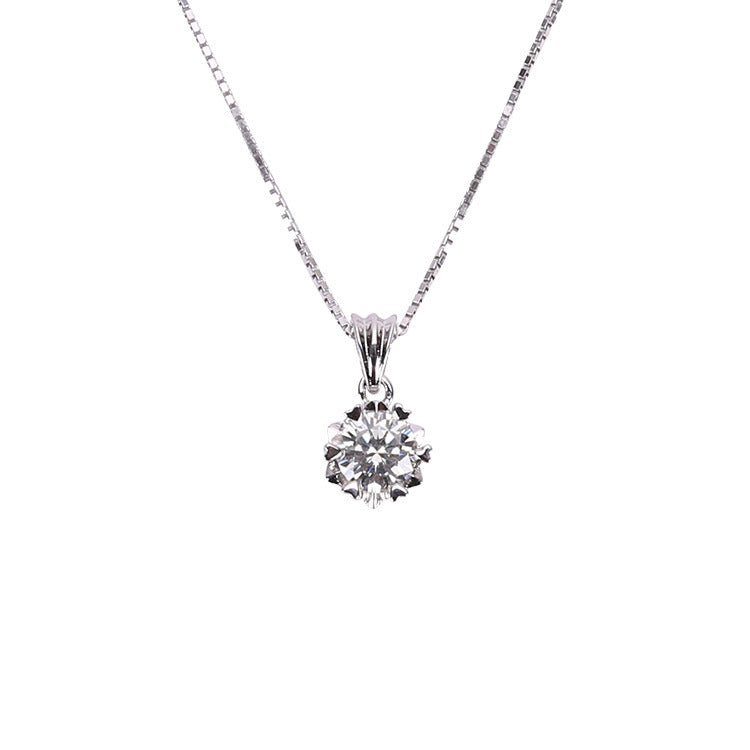 Elegant Women’s Moissanite Necklace – Brilliant Diamond Alternative Jewelry Gift