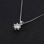 Elegant Women’s Moissanite Necklace – Brilliant Diamond Alternative Jewelry Gift