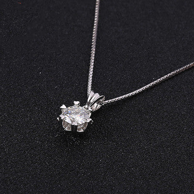 Elegant Women’s Moissanite Necklace – Brilliant Diamond Alternative Jewelry Gift