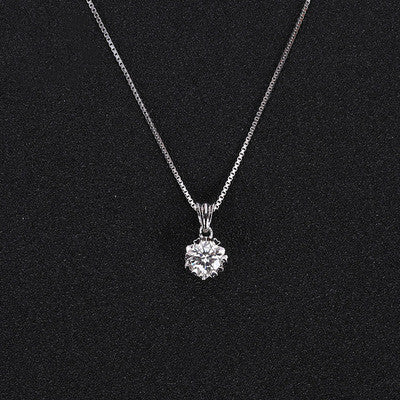 Elegant Women’s Moissanite Necklace – Brilliant Diamond Alternative Jewelry Gift